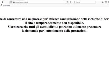 Sito dell'Inps in blocco, la situazione è «grave»