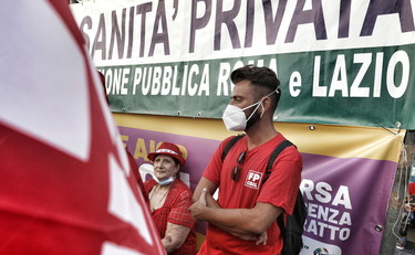 Sanità privata, presidi in tutta Italia per il rinnovo del cont © Marco Merlini Roma, 24 agosto 2020 Prefettura di Roma Sanità privata, presidi in tutta Italia per il rinnovo del contratto