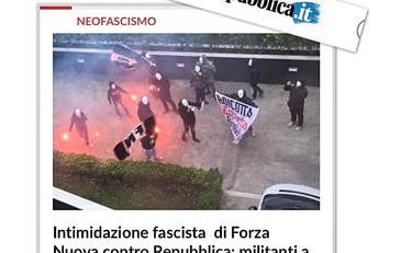 Neofascismo, solidarietà Cgil a Repubblica ed Espresso
