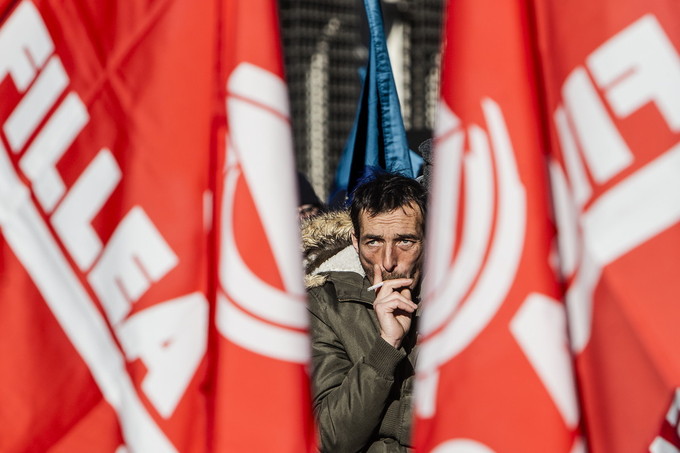 #ContrattoSubito © Marco Merlini Roma, 18 dicembre 2017 Piazza ss. Apostoli Sciopero nazionale di Feneal Uil, Filca Cisl e Fillea Cgil a sostegno del rinnovo del ccnl