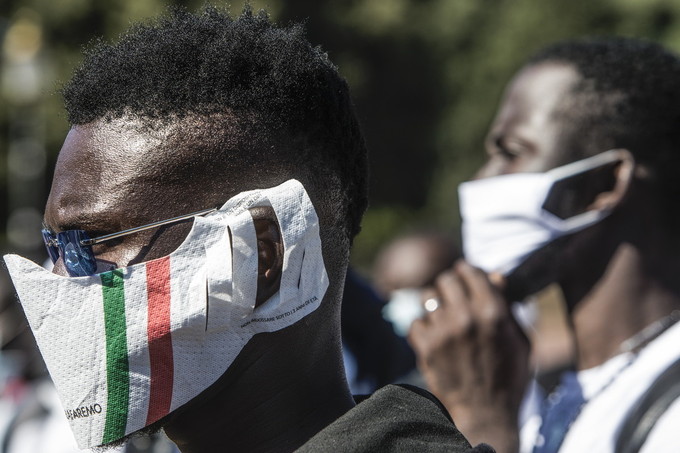Manifestazione degli Stati Popolari © Marco Merlini Roma 5 luglio 2020 Piazza San Giovanni Manifestazione degli Stati Popolari