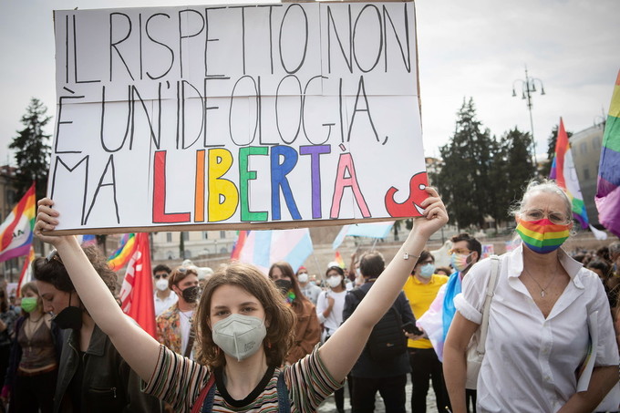 Manifestazione nazionale a sostegno del Ddl Zan