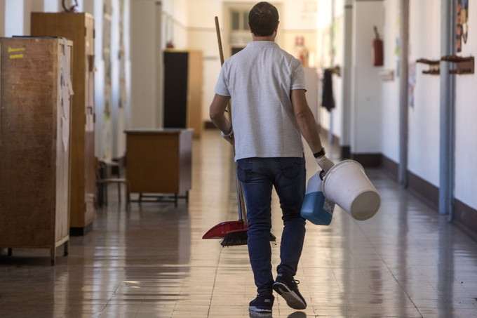 Scuole chiuse per emergenza sanitaria © Marco Merlini Roma, 5 marzo 2020 Scuola Di Donato del plesso Manin Primo giorno di chiusura delle scuole e Università per emergenza Coronavirus con decreto in vigore fino al 15 marzo